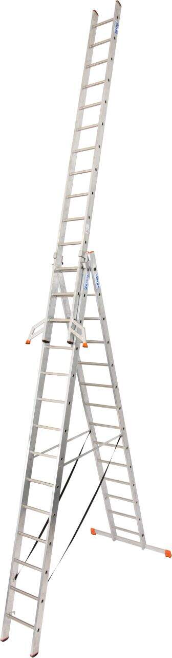 Алуминиевa трираменна стълба KRAUSE Tribilo 3x14