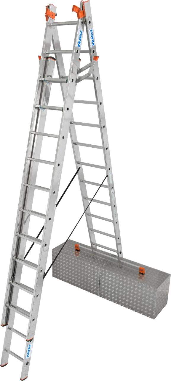 Three-section aluminium multipurpose ladder KRAUSE Tribilo 3x12