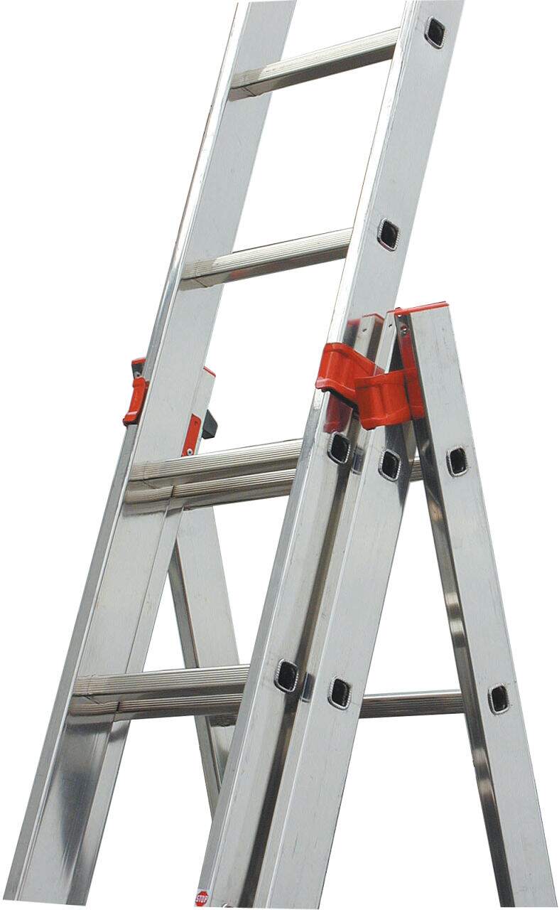 Three-section aluminium multipurpose ladder KRAUSE Tribilo 3x12