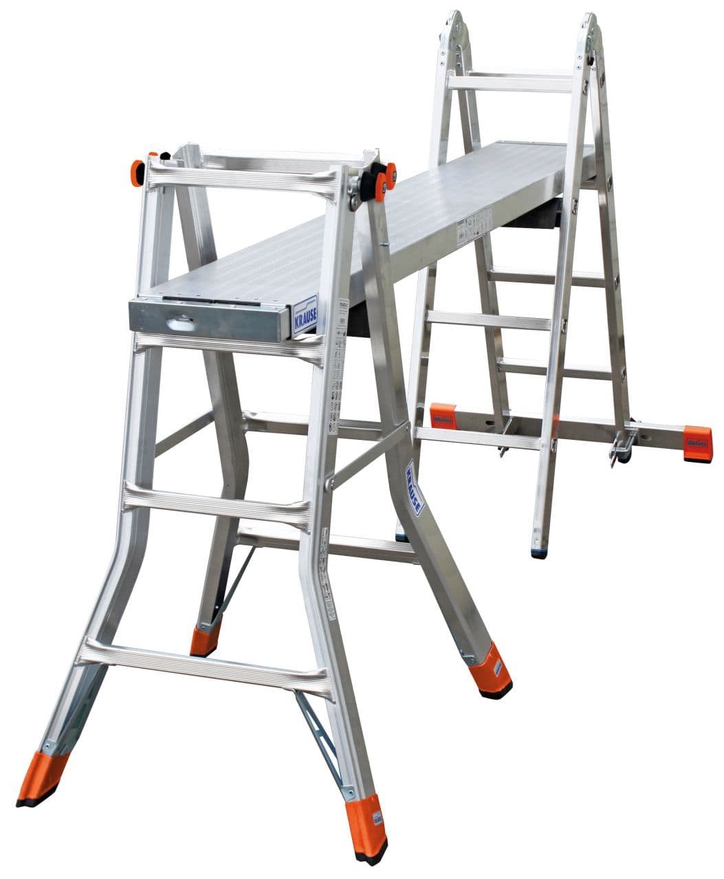 Telescopic hinged ladder with rungs KRAUSE TeleMatic 4x4
