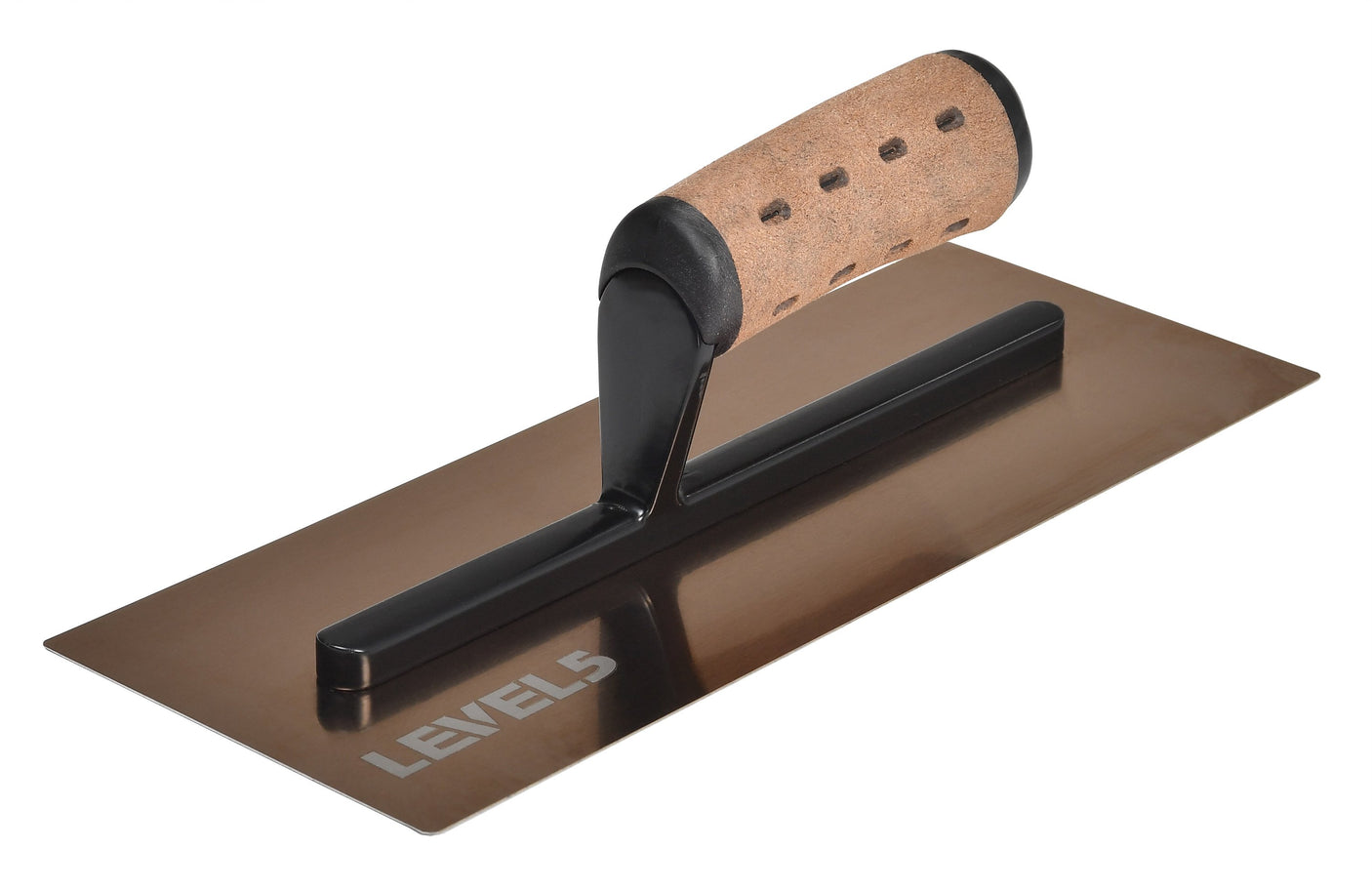 LEVEL 5 Права маламашка от златна стомана с кожена дръжка 12/30cm