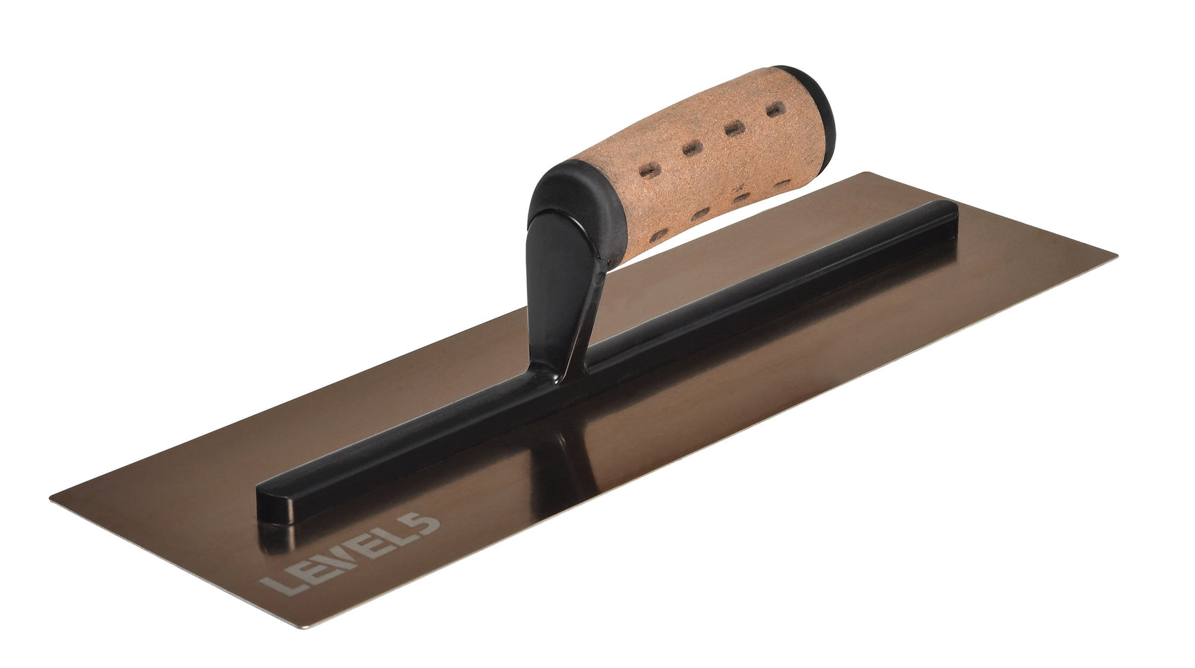 LEVEL 5 Извита маламашка от златна стомана с кожена дръжка 14/35cm