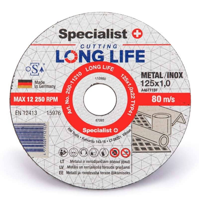 Specialist+ Диск за метал 125x1x22