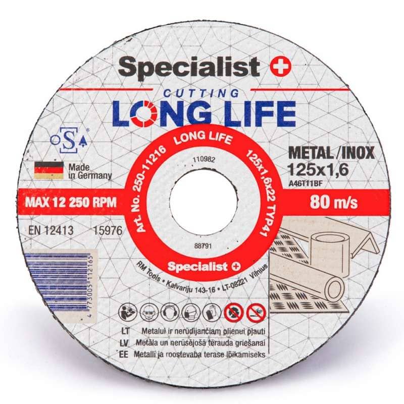 Specialist+ Диск за метал 125x1,6x22