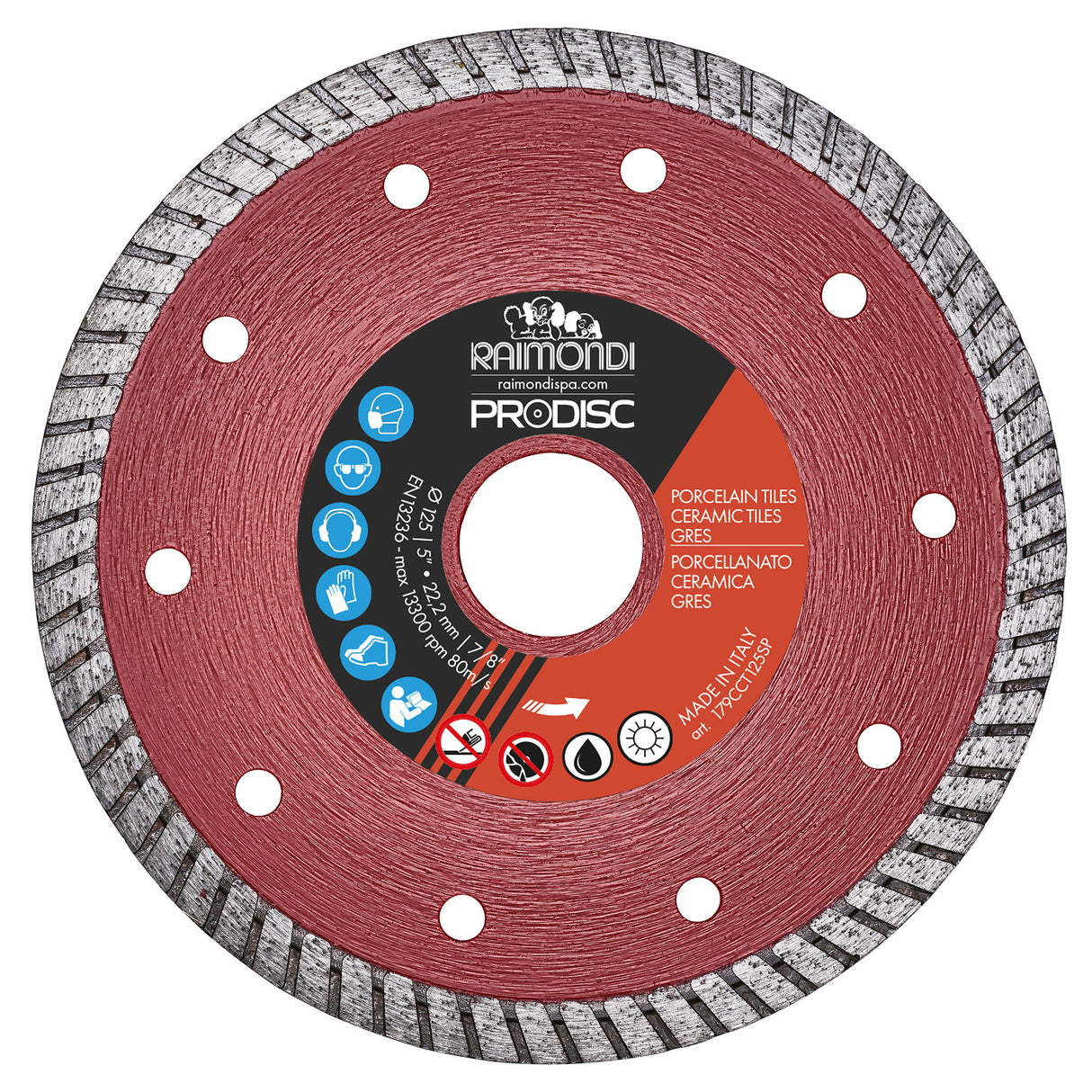 Raimondi Диамантен диск Turbo Ø125 мм, отвор 22,2 мм ProDisc