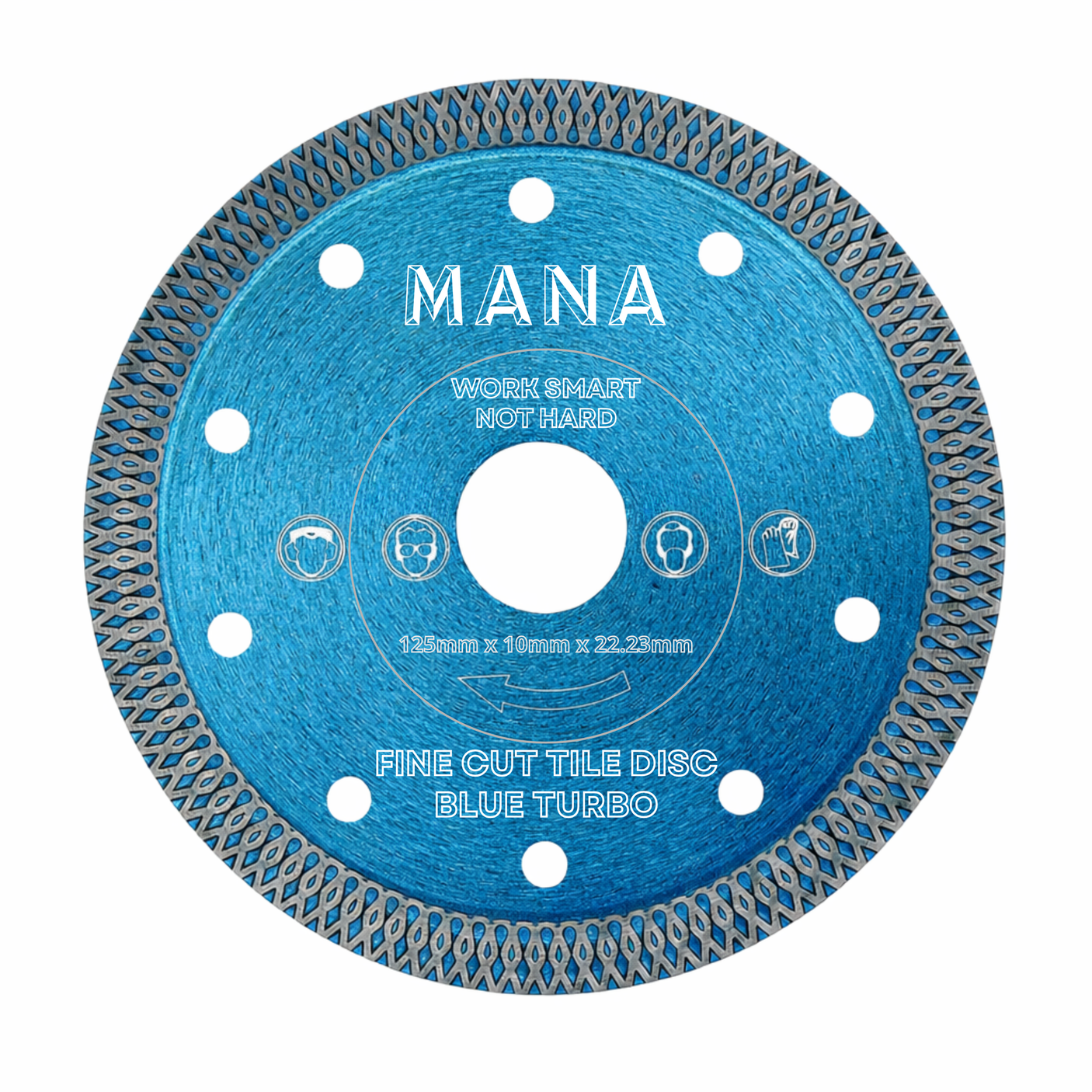 MANA Turbo Tile cutting disc blue 125mm 22.23mm