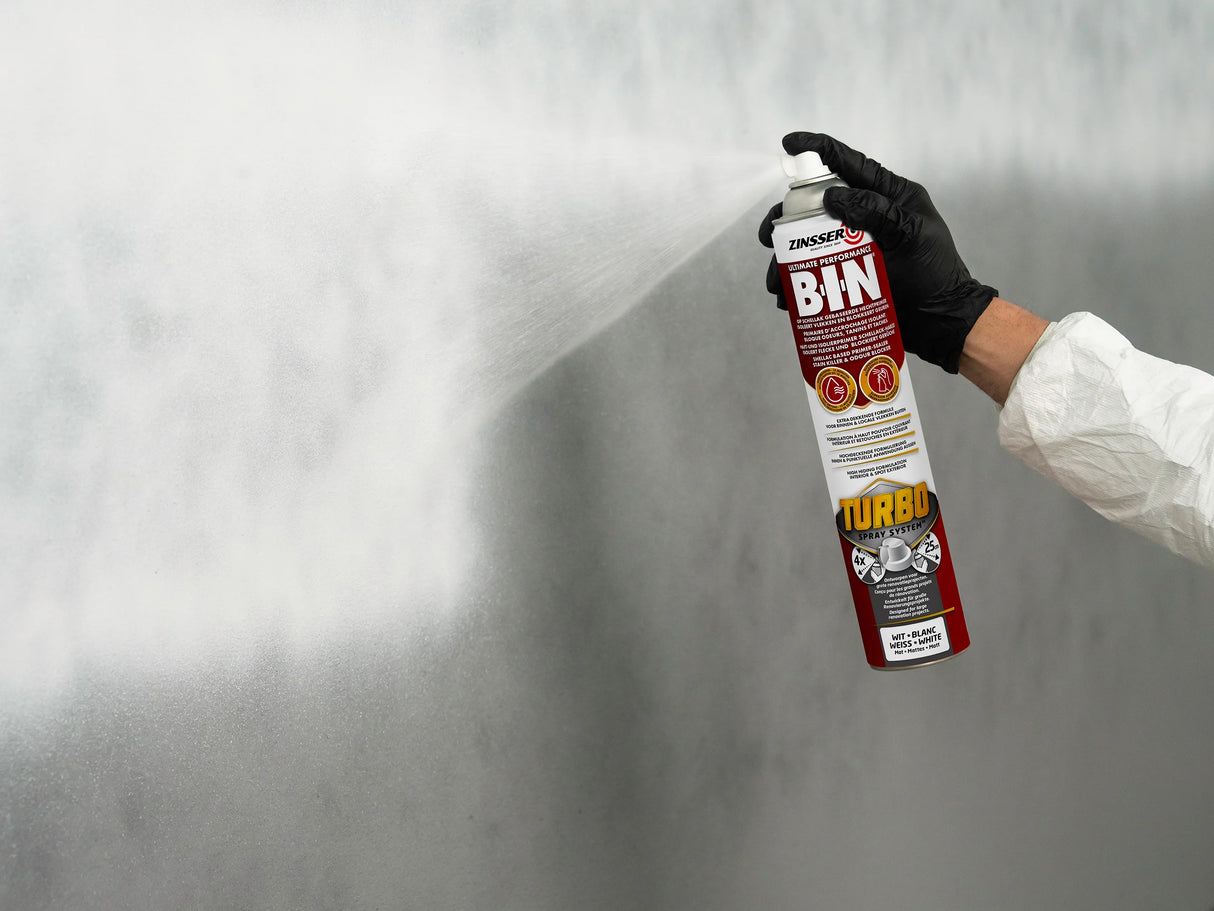 Zinsser BIN спрей 0.75L — изглед на опаковката с лого Zinsser