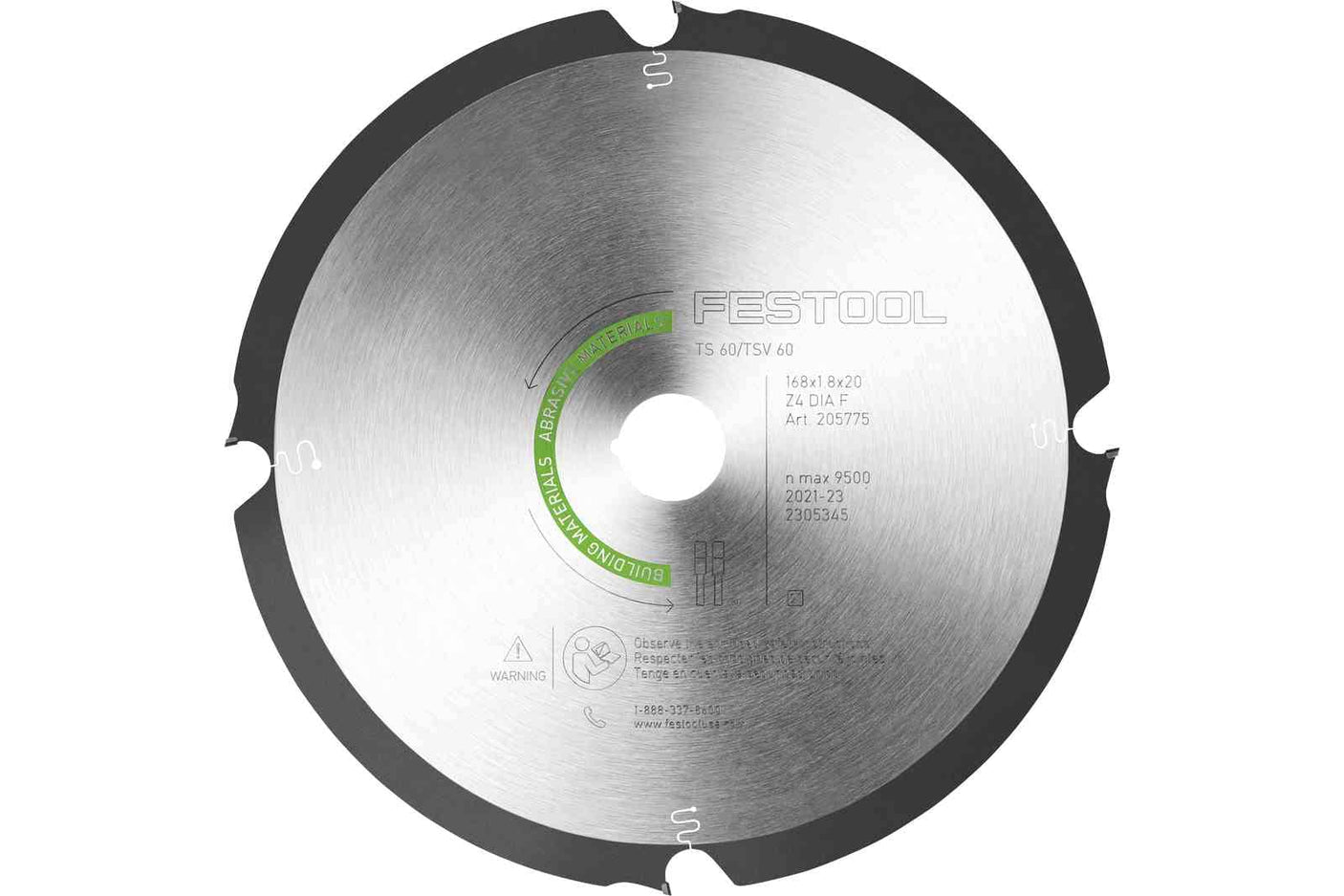 Festool Diamond circular saw blade ABRASIVE MATERIALS DIA 168x1,8x20 F4