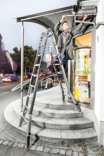 TELE VARIO Aluminium Telescopic Ladder with 4 Arm Extensions