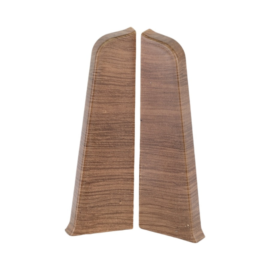 End caps right and left for skirting board SG75/70 Salag, Dark bourbon oak