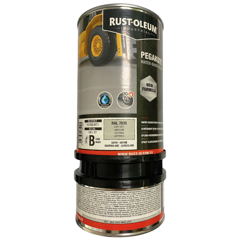 RUST OLEUM Pegakote Двукомпонентна, гланцова епоксидна подова боя/Light grey 1L