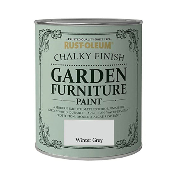 Rust Oleum Chalky Finish Боя за градински мебели Winter Grey 750ml