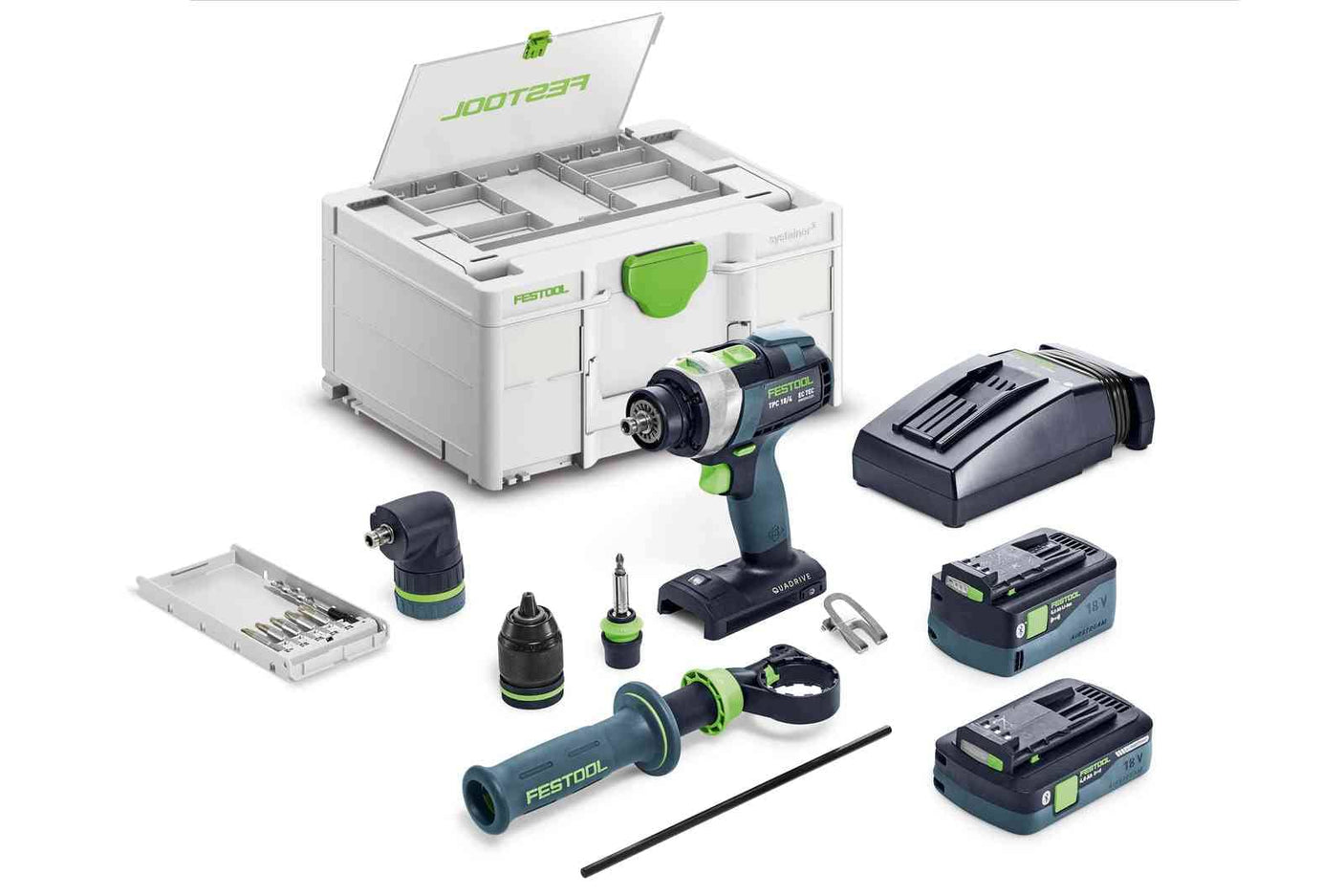 Festool Акумулаторен ударен винтовeрт QUADRIVE TPC 18/4 5,0/4,0 I-Set