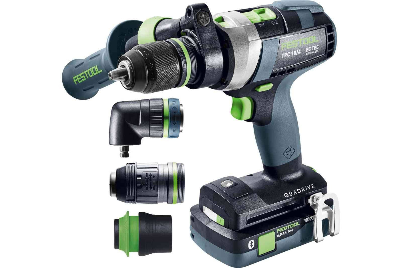 Festool Cordless percussion drill QUADRIVE TPC 18/4 5,0/4,0 I-Set/XL