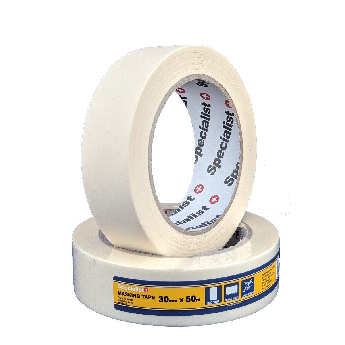 Specialist+ Хартиено тиксо 50m x 30mm