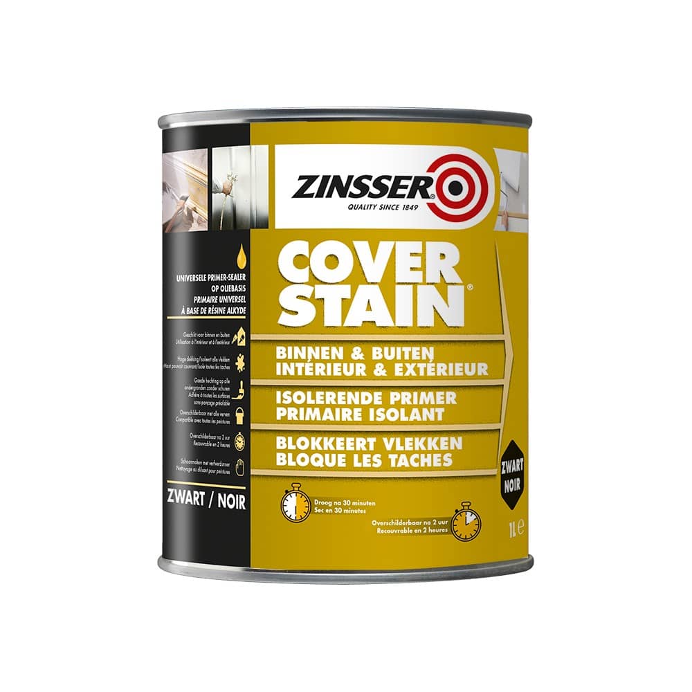 Zinsser Cover Stain ЧЕРЕН 1L — блокиращ грунд против петна