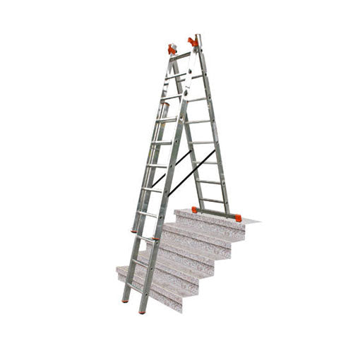 Three-section aluminium multipurpose ladder KRAUSE Tribilo 3x10