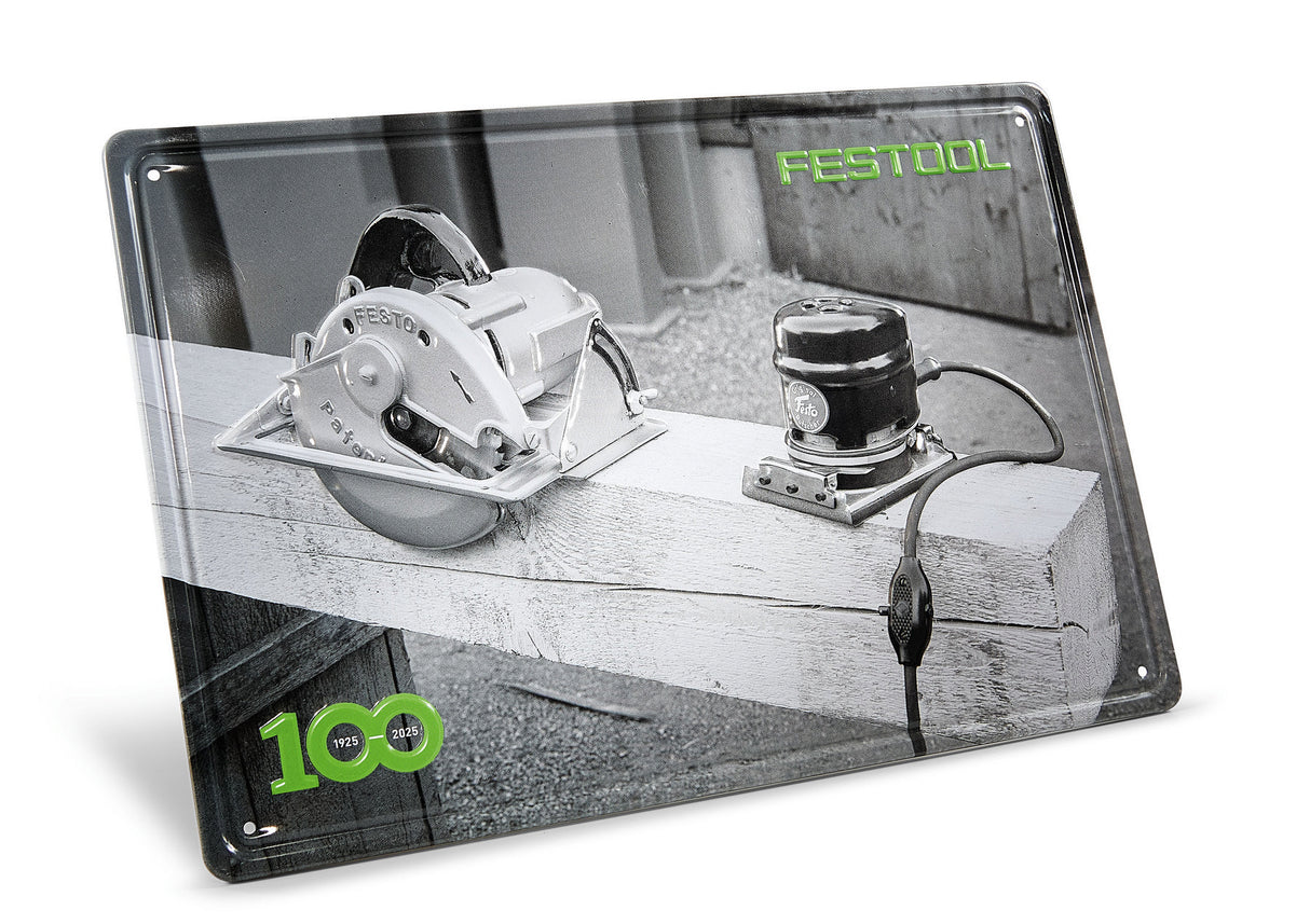 Festool Metal Sign with Retro Machines for 100 Years MES-FT1 100Y