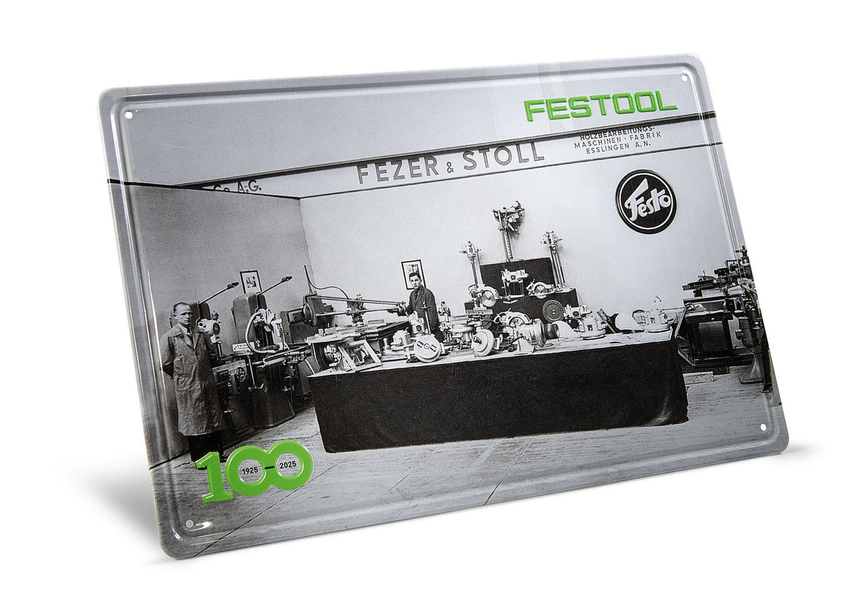 Festool Metal Sign Retro Fair Stand on the occasion of 100 years MES-FT2 100Y