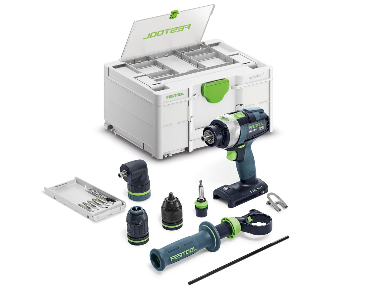 Festool Акумулаторен ударен винтовърт QUADRIVE TPC 18/4 Basic-Set/XL