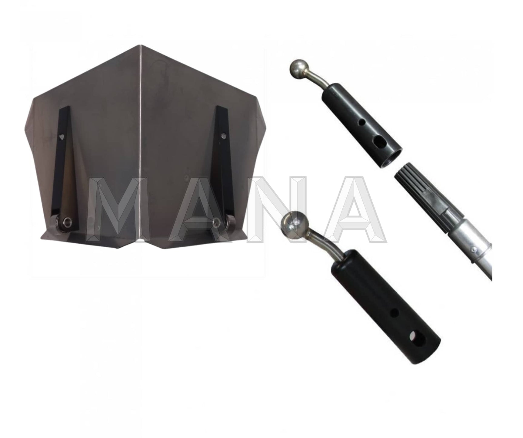 Флъшер 8см- ъглова шпакла с адаптор за бояджийски удължител