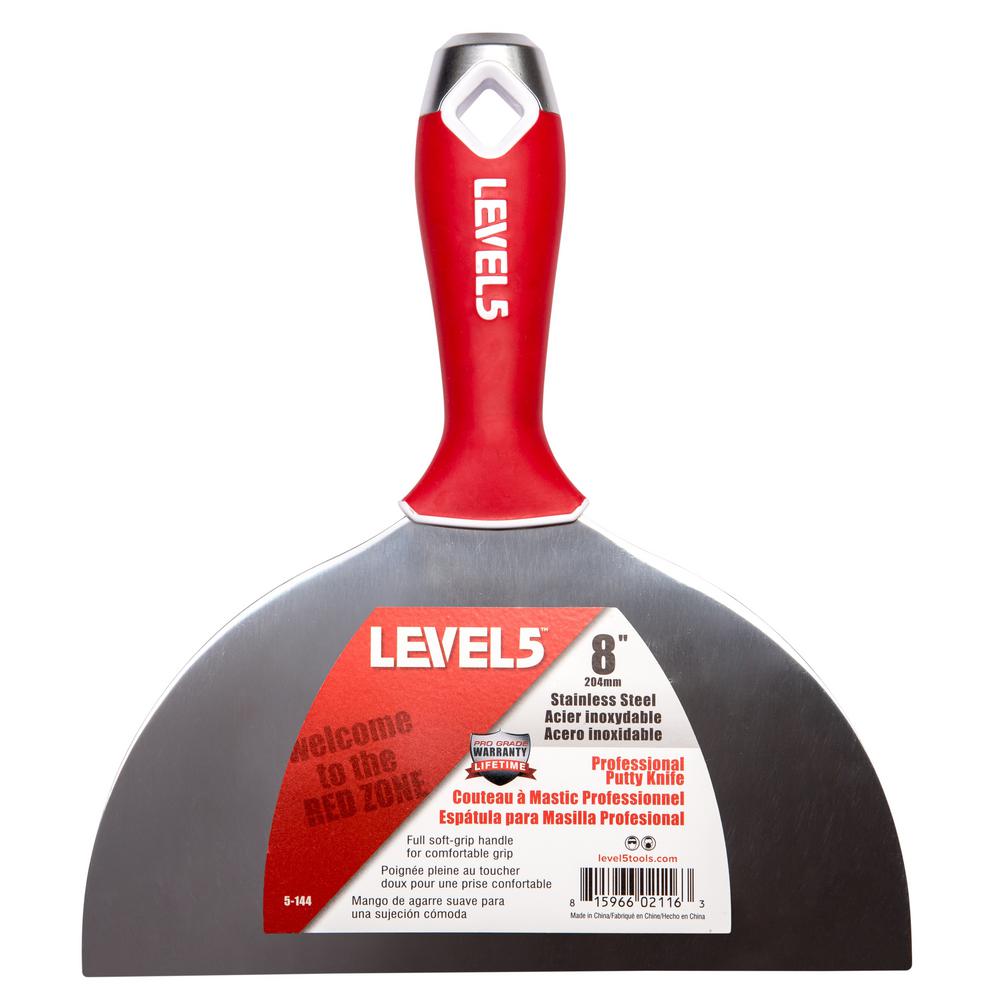 LEVEL 5 Комплект шпакли 4", 5", 6", 8", 10" с гумени ръкохватки