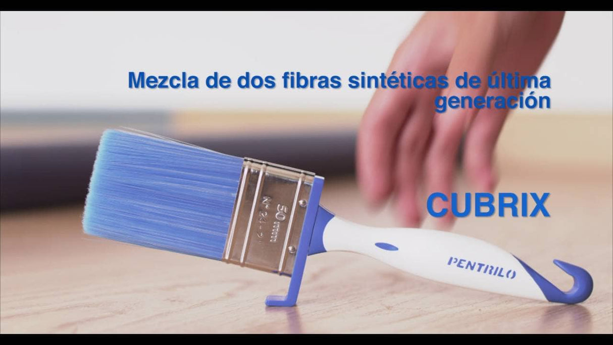 Flat Brush Tri-material Cubrix with Hanger 50mm