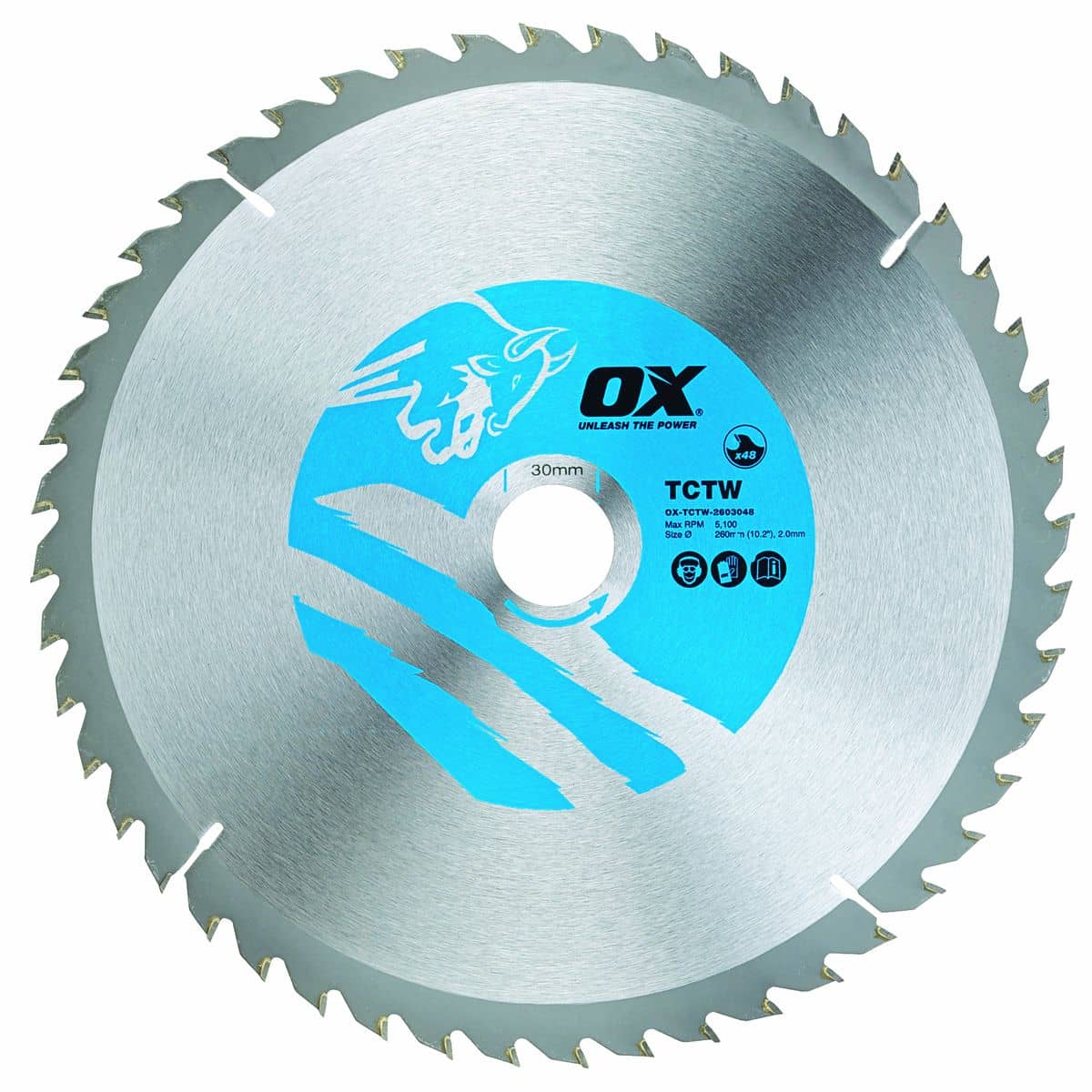 OX Циркулярен диск за дърво 260/30мм, 48 зъба ATB
