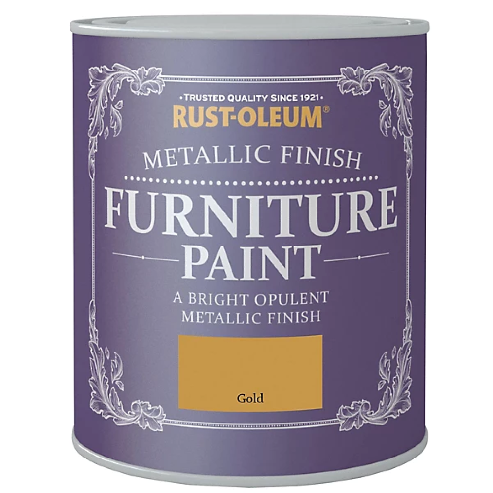 RUST OLEUM Тебеширена боя за мебели с метално покритие Gold 125 мл