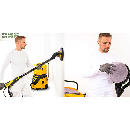Mirka LEROS 950CV Wall Sander 225mm Orbit 5,0 + Mirka Dust Extractor 12