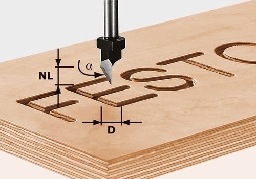 Festool Фрезер за изработка на надписи HW S8 D11/60°