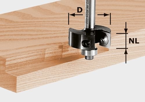 Festool Фрезер за фрезоване на канали с обръщаеми пластини HW S8 D38/12