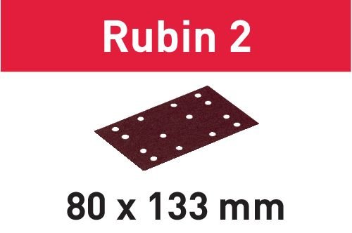 Festool Шкурка на лист STF 80X133 P80 RU2/50 Rubin 2
