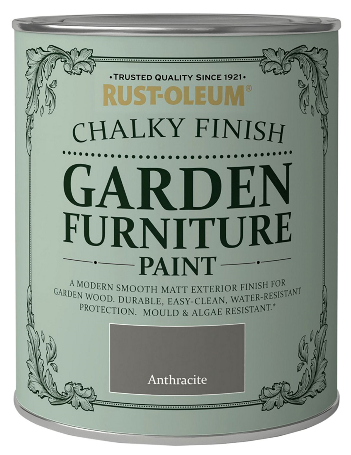 Rust Oleum Chalky Finish Боя за градински мебели Anthracite 750ml