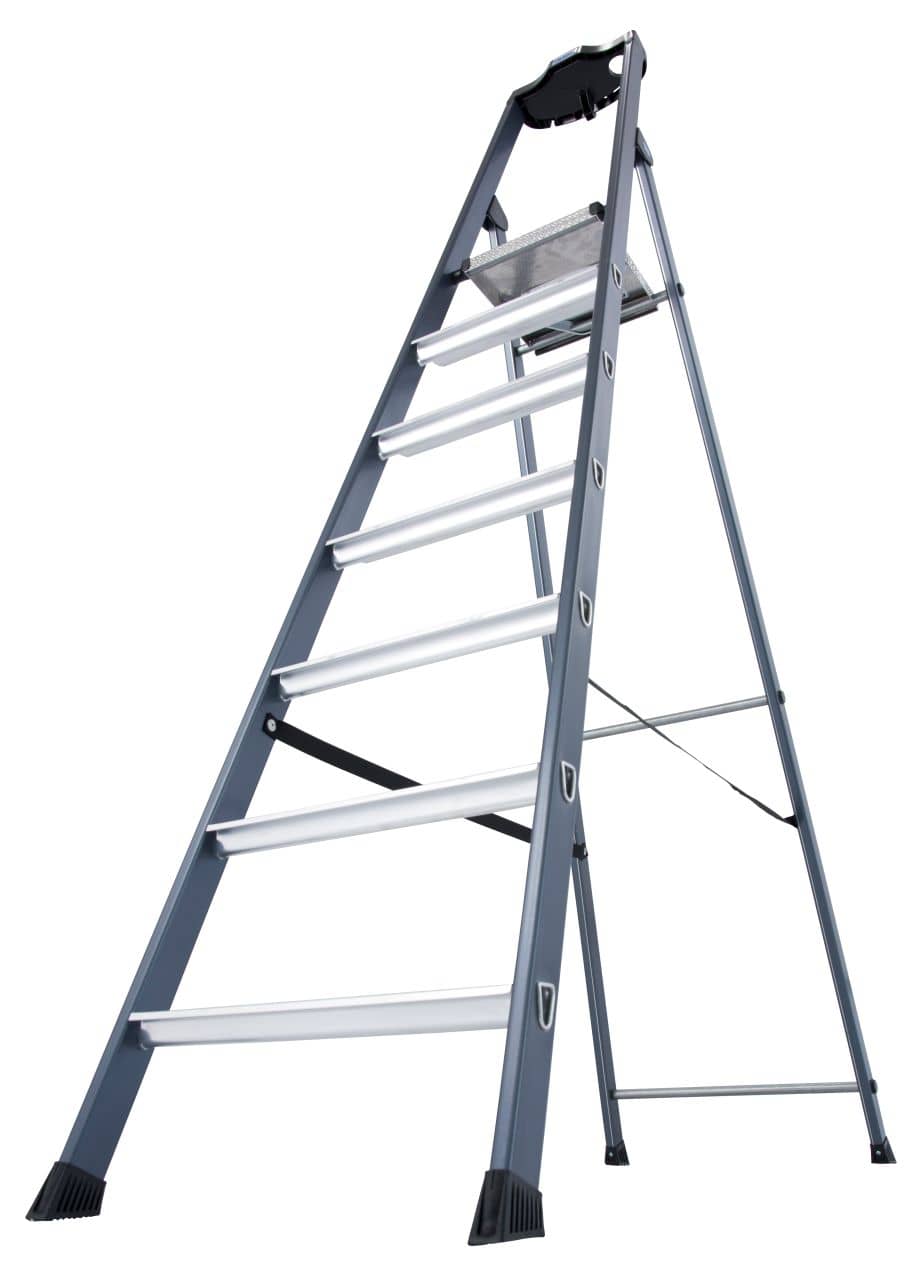 KRAUSE SePro S Step ladder, anodised 6+1