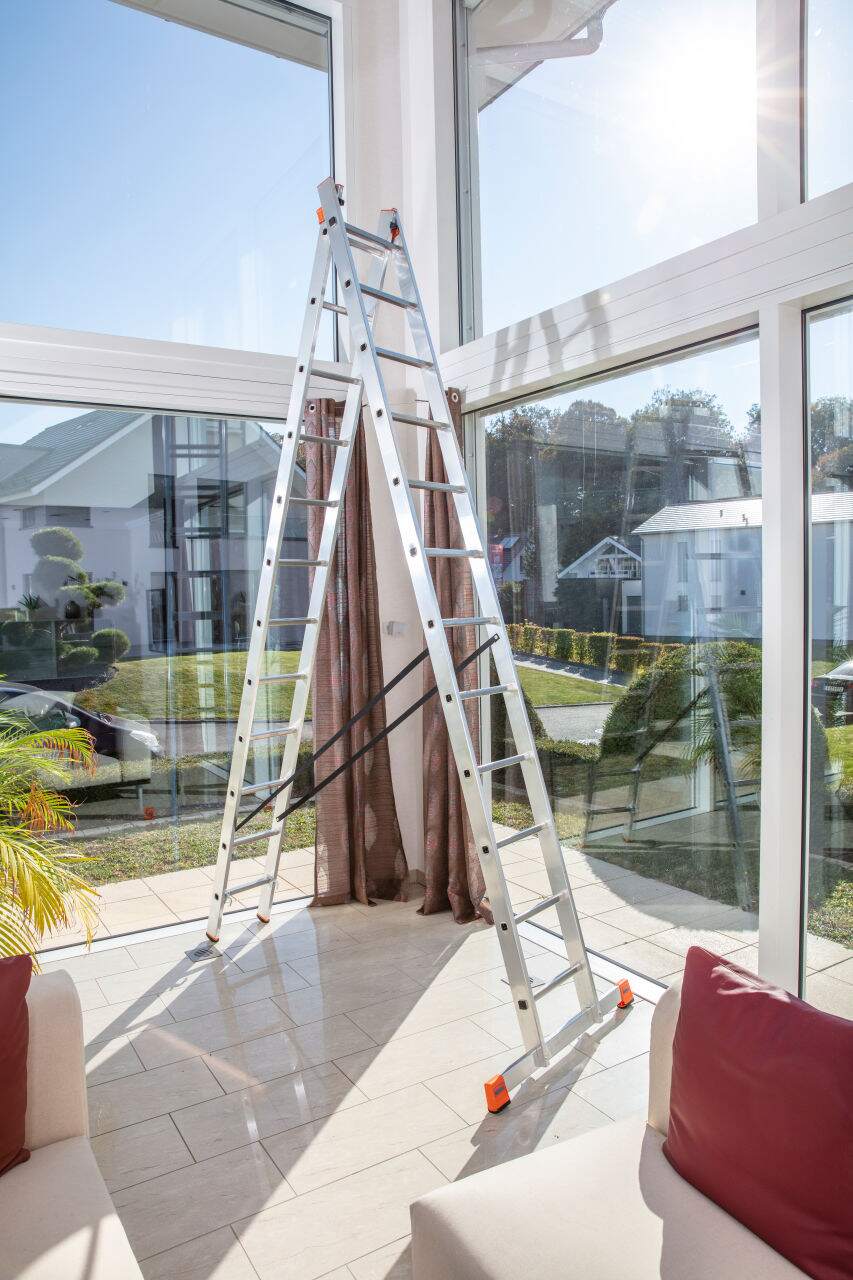 KRAUSE DUBILO two-section aluminium ladder 2x12