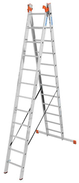 Three-section aluminium multipurpose ladder KRAUSE Tribilo 3x12