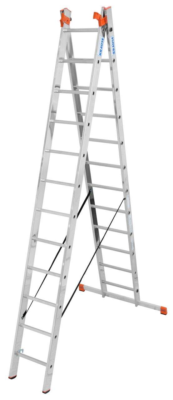 Three-section aluminium multipurpose ladder KRAUSE Tribilo 3x12