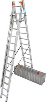 Three-section aluminium multipurpose ladder KRAUSE Tribilo 3x12
