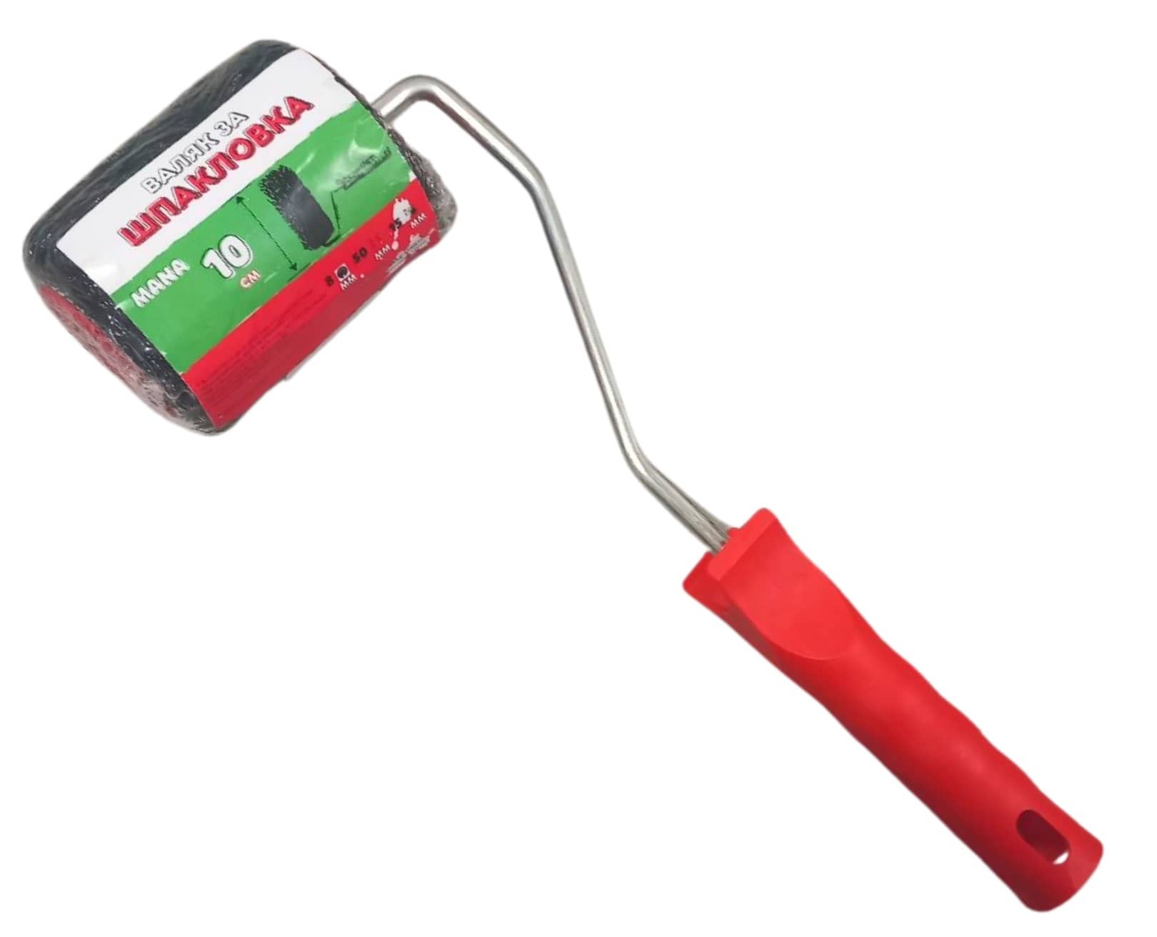 MANA Валяк за шпакловка 10cm с дръжка