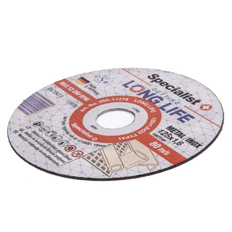 Specialist+ Metal cutting disc long life 125x1,6x22