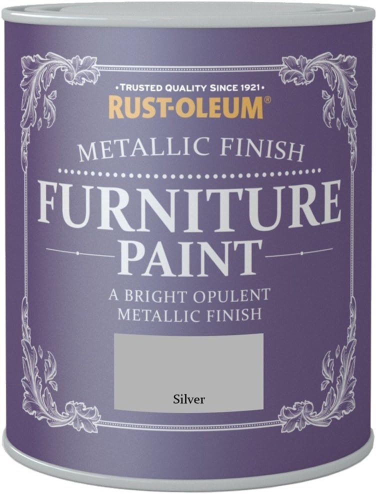 RUST OLEUM Тебеширена боя за мебели с метално покритие/Silver 750 ml
