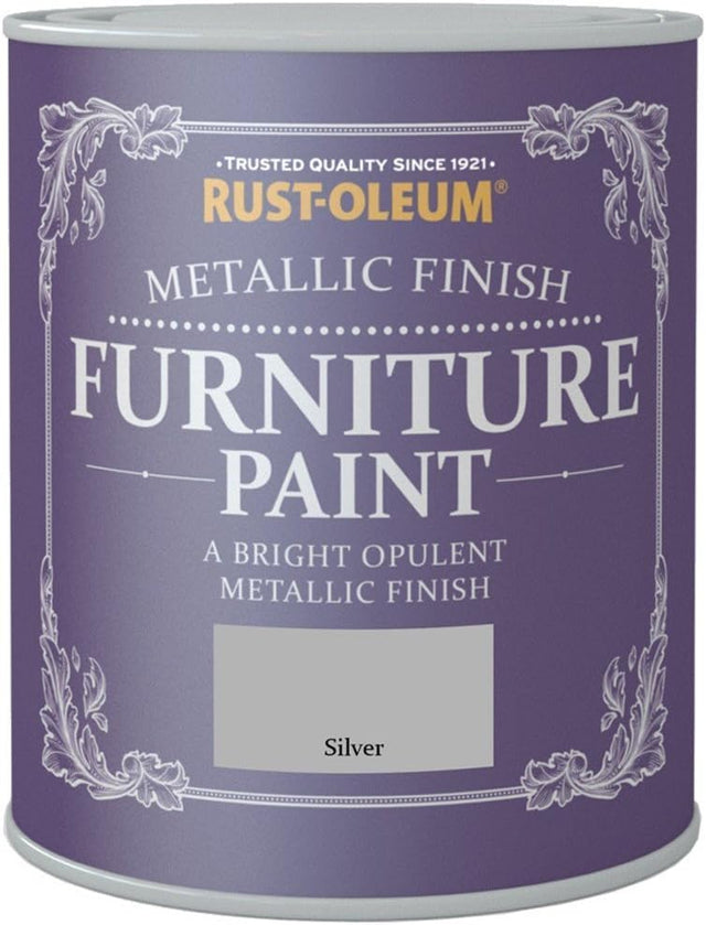 RUST OLEUM Тебеширена боя за мебели с метално покритие/Silver 750 ml