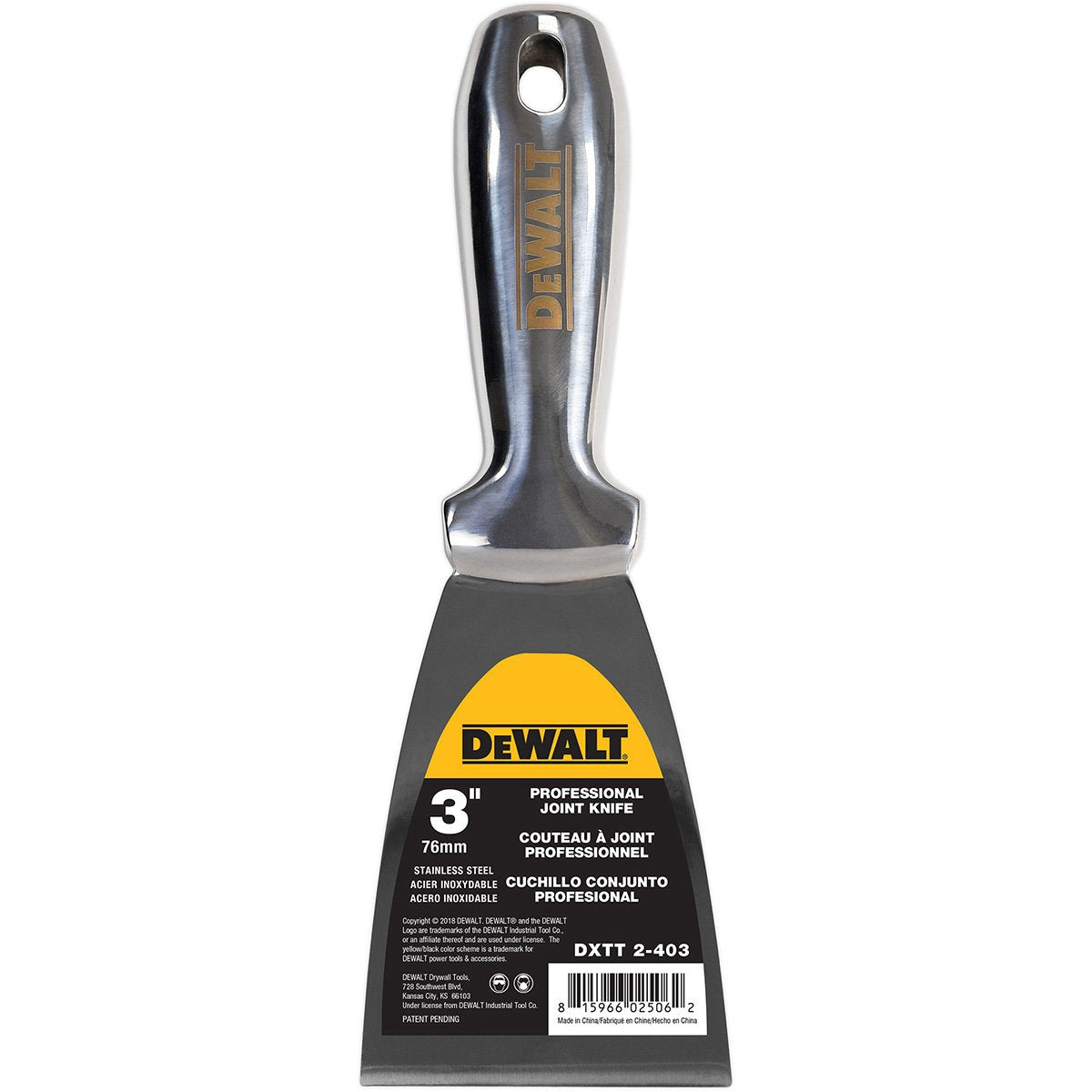 DeWALT 3"/76mm Шпакла със заварена дръжка