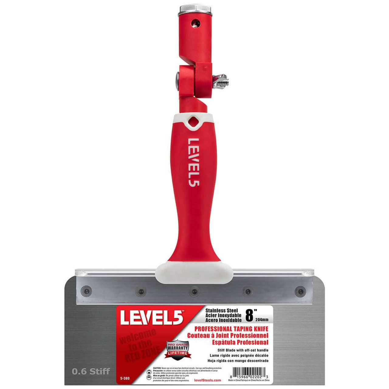 LEVEL 5 Твърда шпакла със сгъваема дръжка 8"/204mm