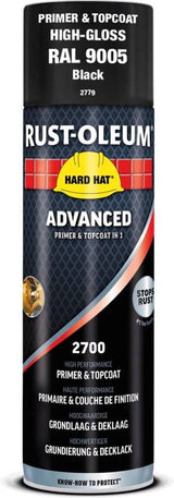RUST OLEUM HARD HAT® ADVANCED Спрей грунд и топ лак в 1/Gloss black 500ml