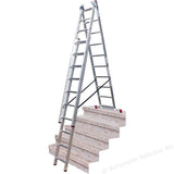 KRAUSE Three-section, multi-purpose aluminium ladder 3x0.6