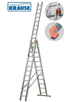 Three-section aluminium multipurpose ladder KRAUSE Tribilo 3x10