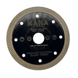 MANA Turbo Диск за рязане на плочки, черен 125mm 22.23mm