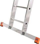 TRIBILO Three-section aluminium ladder with stair function